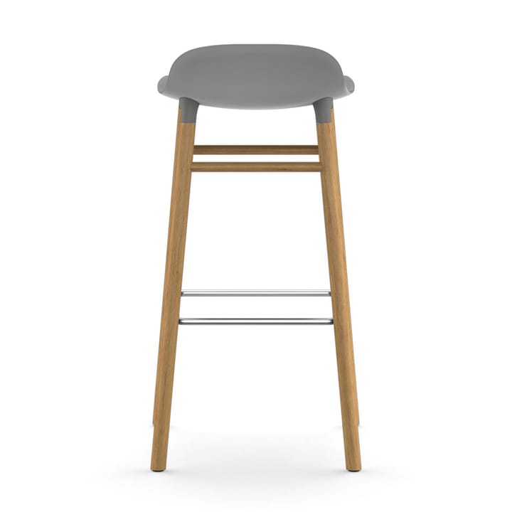 Taburete de bar Form Chair con patas de roble, gris Normann Copenhagen