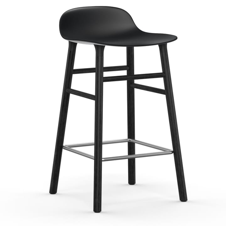 Taburete de bar Form Chair con patas de roble lacadas 65 cm - negro - Normann Copenhagen