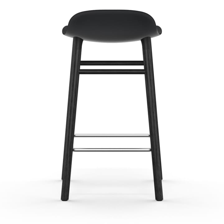 Taburete de bar Form Chair con patas de roble lacadas 65 cm, negro Normann Copenhagen