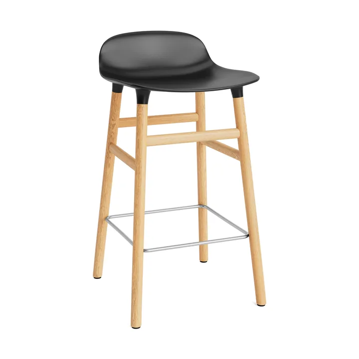 Taburete de bar Form Chair con patas de roble - negro - Normann Copenhagen