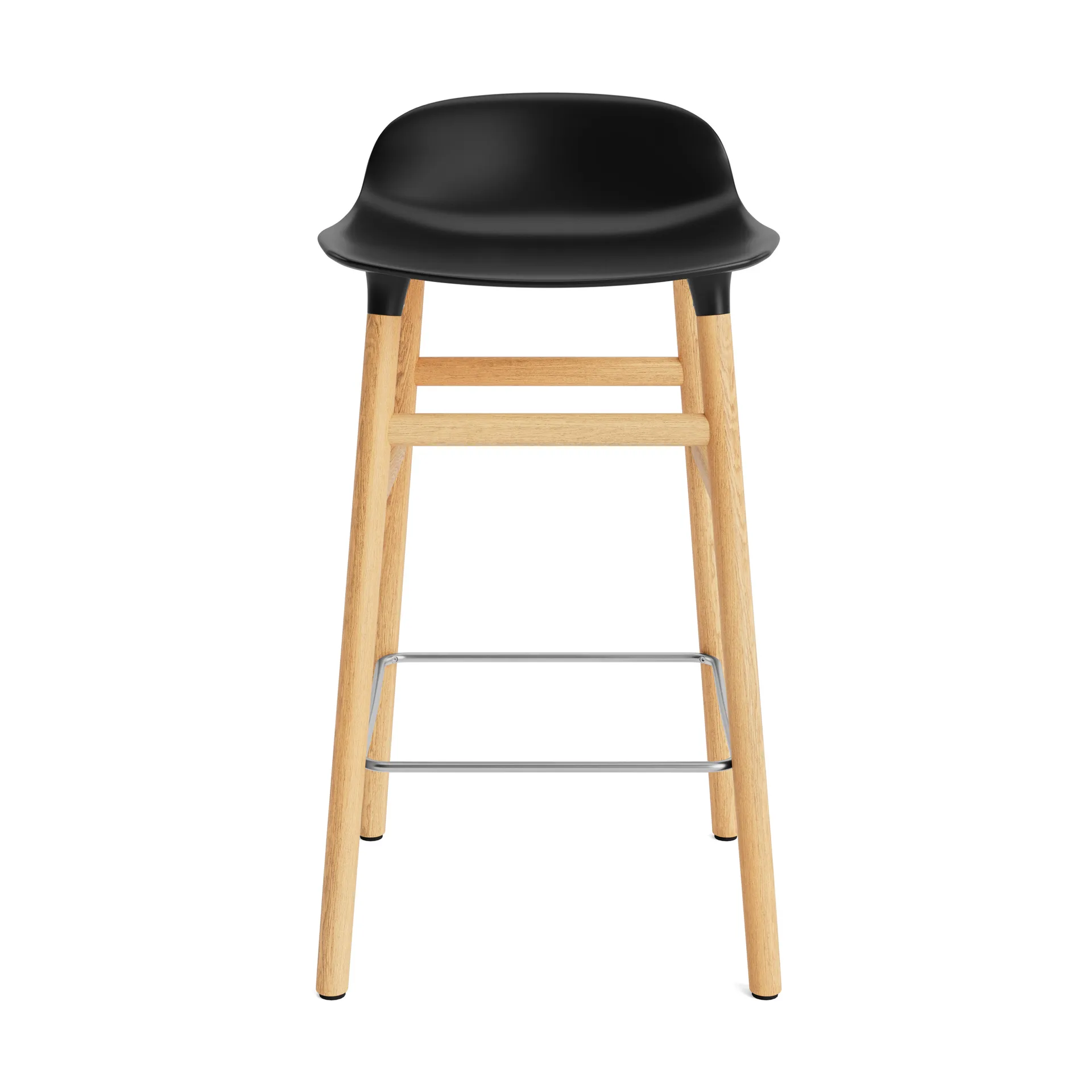 Taburete de bar Form Chair con patas de roble, negro Normann Copenhagen
