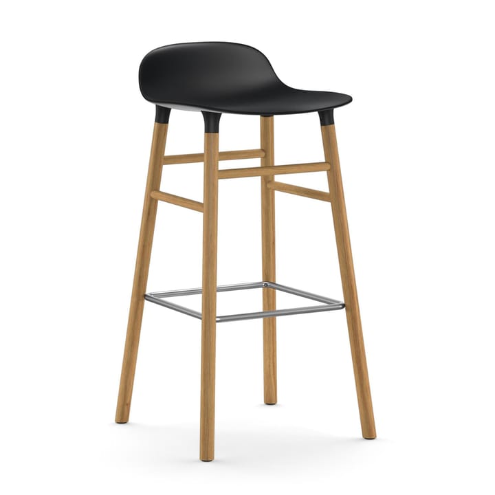 Taburete de bar Form Chair con patas de roble - negro - Normann Copenhagen