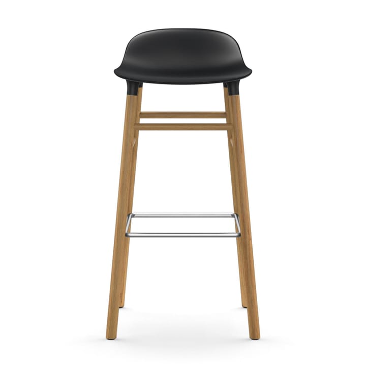 Taburete de bar Form Chair con patas de roble, negro Normann Copenhagen