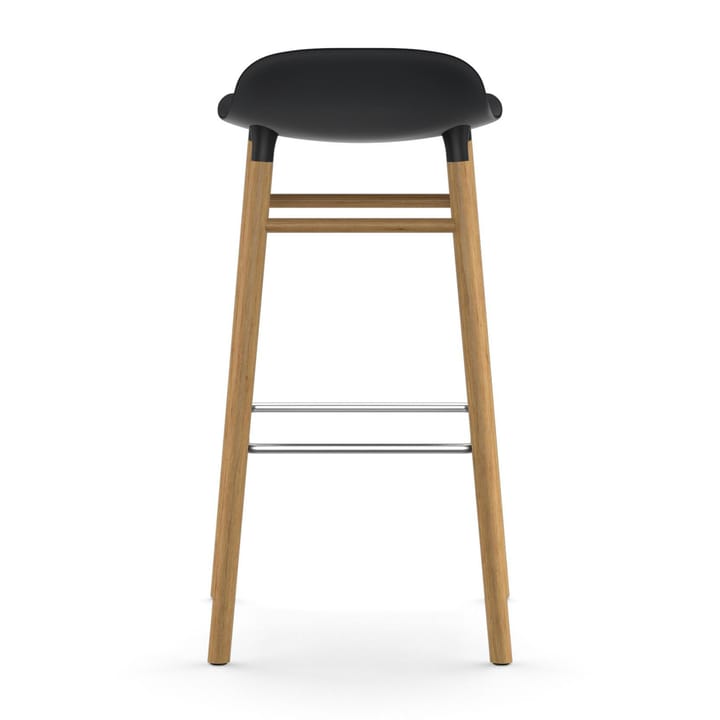 Taburete de bar Form Chair con patas de roble, negro Normann Copenhagen