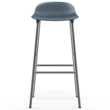 Taburete de bar Form patas cromadas 75 cm - azul - Normann Copenhagen