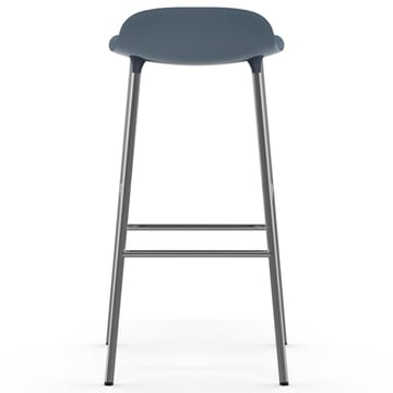 Taburete de bar Form patas cromadas 75 cm - azul - Normann Copenhagen