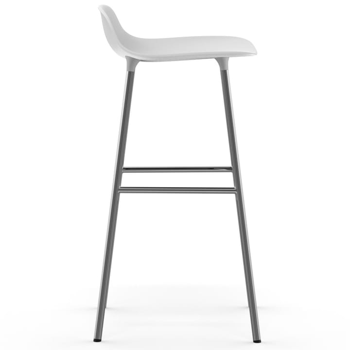Taburete de bar Form patas cromadas 75 cm, blanco Normann Copenhagen