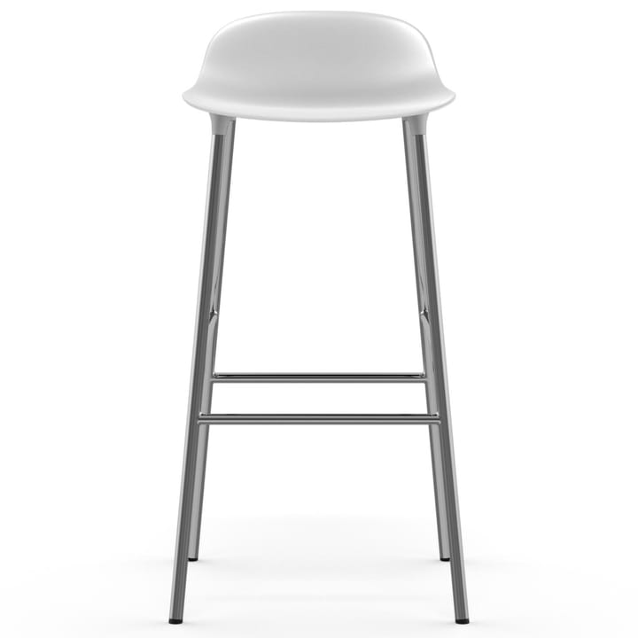 Taburete de bar Form patas cromadas 75 cm, blanco Normann Copenhagen