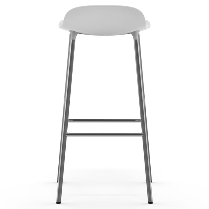 Taburete de bar Form patas cromadas 75 cm, blanco Normann Copenhagen