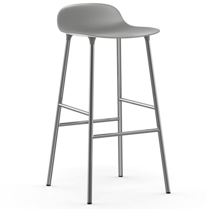 Taburete de bar Form patas cromadas 75 cm - gris - Normann Copenhagen