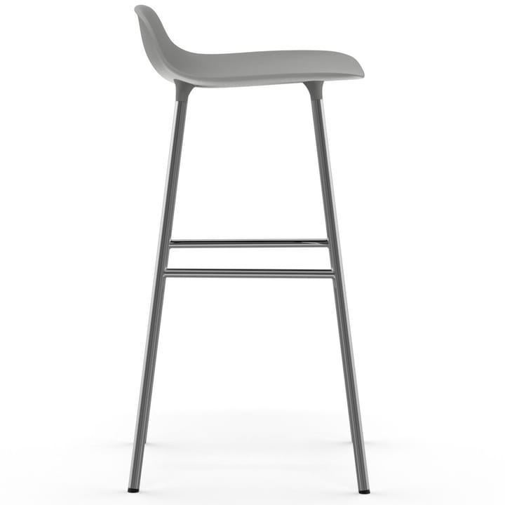 Taburete de bar Form patas cromadas 75 cm, gris Normann Copenhagen