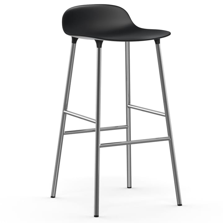 Taburete de bar Form patas cromadas 75 cm - negro - Normann Copenhagen