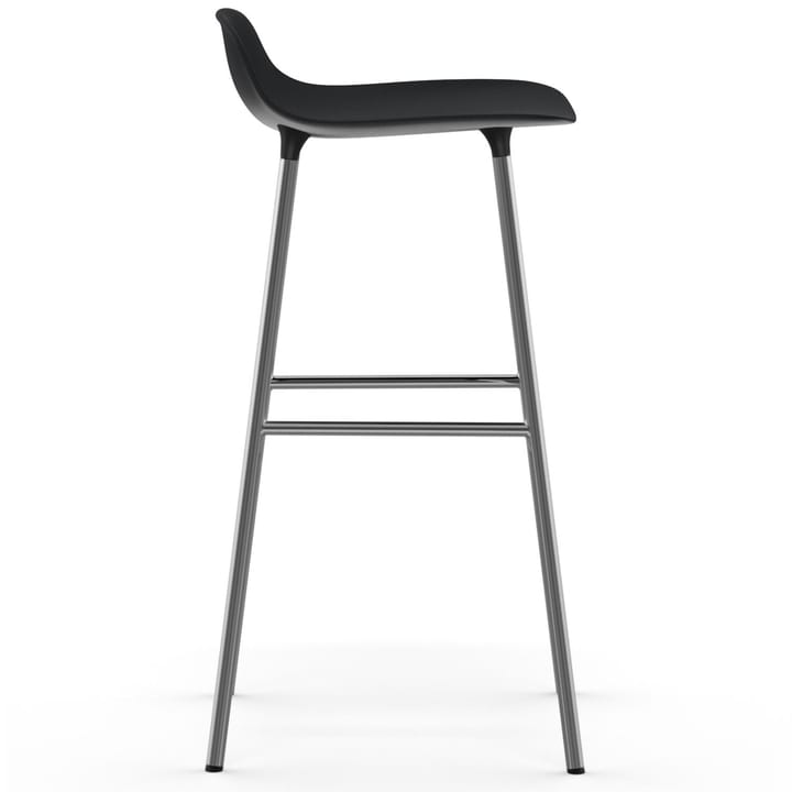Taburete de bar Form patas cromadas 75 cm, negro Normann Copenhagen