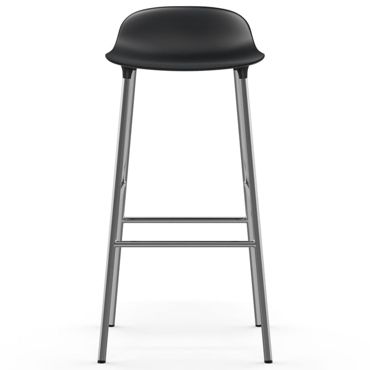 Taburete de bar Form patas cromadas 75 cm, negro Normann Copenhagen