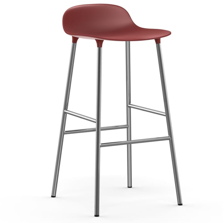 Taburete de bar Form patas cromadas 75 cm - rojo - Normann Copenhagen