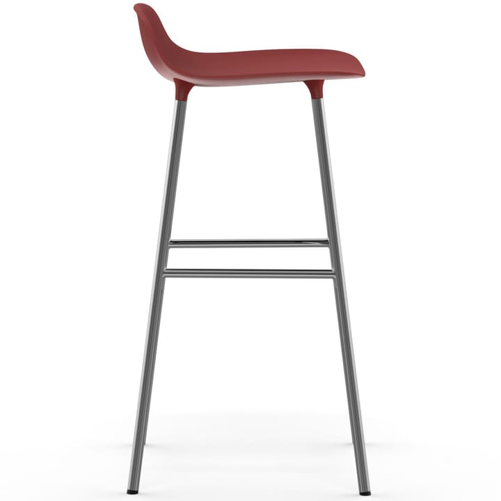 Taburete de bar Form patas cromadas 75 cm, rojo Normann Copenhagen