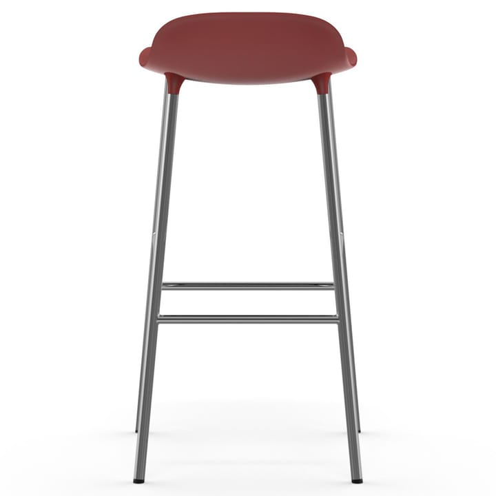 Taburete de bar Form patas cromadas 75 cm, rojo Normann Copenhagen