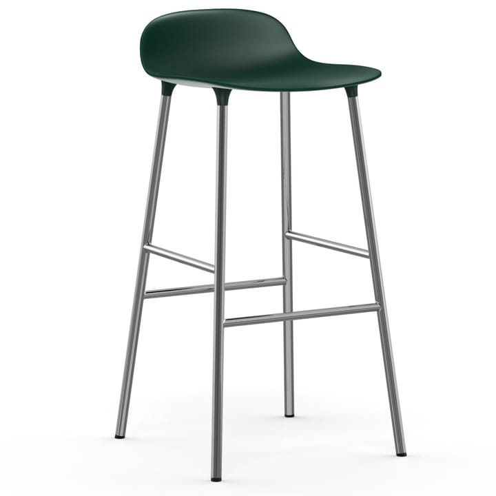 Taburete de bar Form patas cromadas 75 cm - verde - Normann Copenhagen