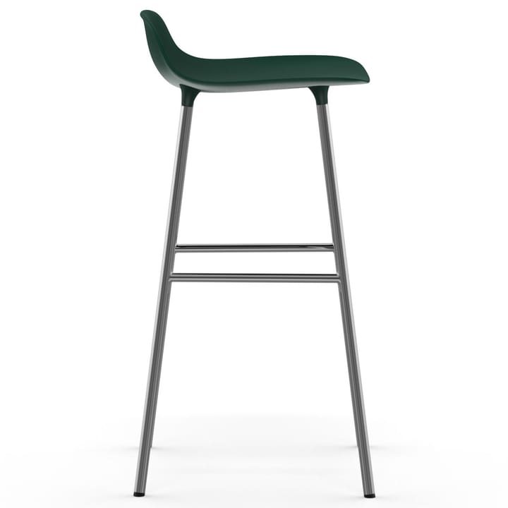 Taburete de bar Form patas cromadas 75 cm, verde Normann Copenhagen