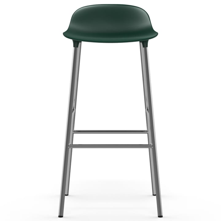Taburete de bar Form patas cromadas 75 cm, verde Normann Copenhagen