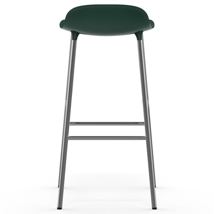 Taburete de bar Form patas cromadas 75 cm, verde Normann Copenhagen
