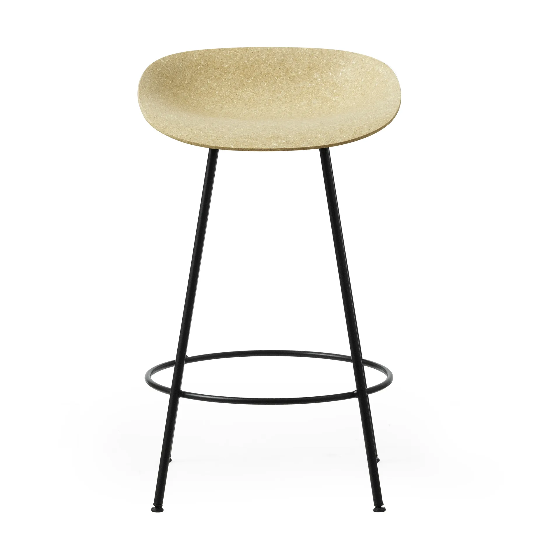 Taburete de bar Mat Barstool 65 cm, Hemp-black steel Normann Copenhagen