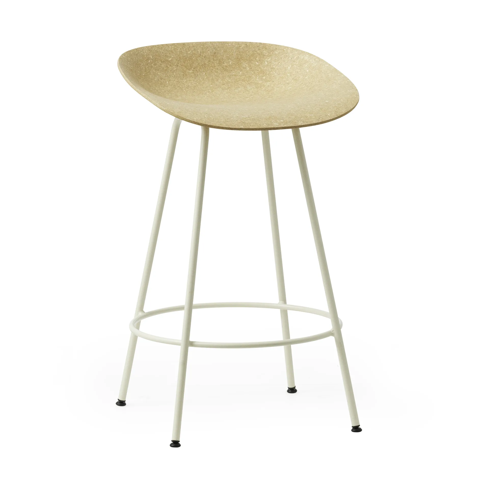 Taburete de bar Mat Barstool 65 cm, Hemp-cream steel Normann Copenhagen