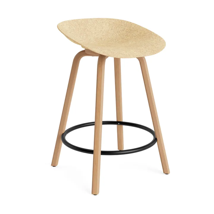 Taburete de bar Mat Barstool 65 cm - Hemp-haya-black steel - Normann Copenhagen
