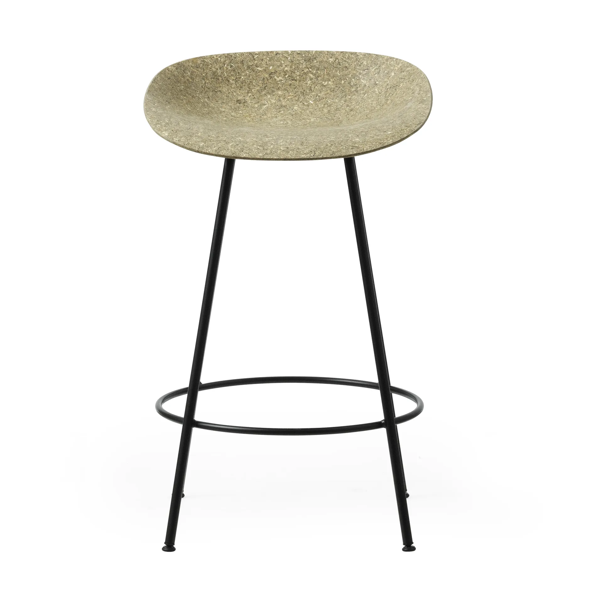 Taburete de bar Mat Barstool 65 cm, Seaweed-black steel Normann Copenhagen