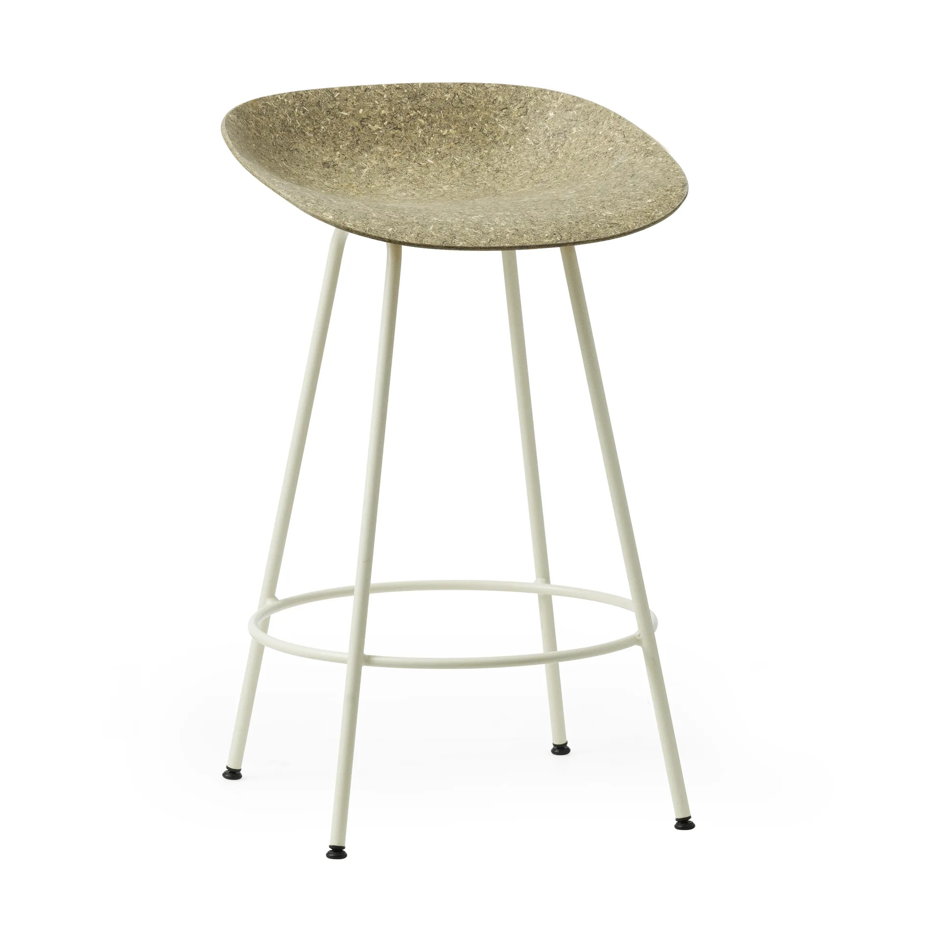 Taburete de bar Mat Barstool 65 cm, Seaweed-cream steel Normann Copenhagen
