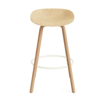 Taburete de bar Mat Barstool 75 cm - Hemp-beech-cream steel - Normann Copenhagen