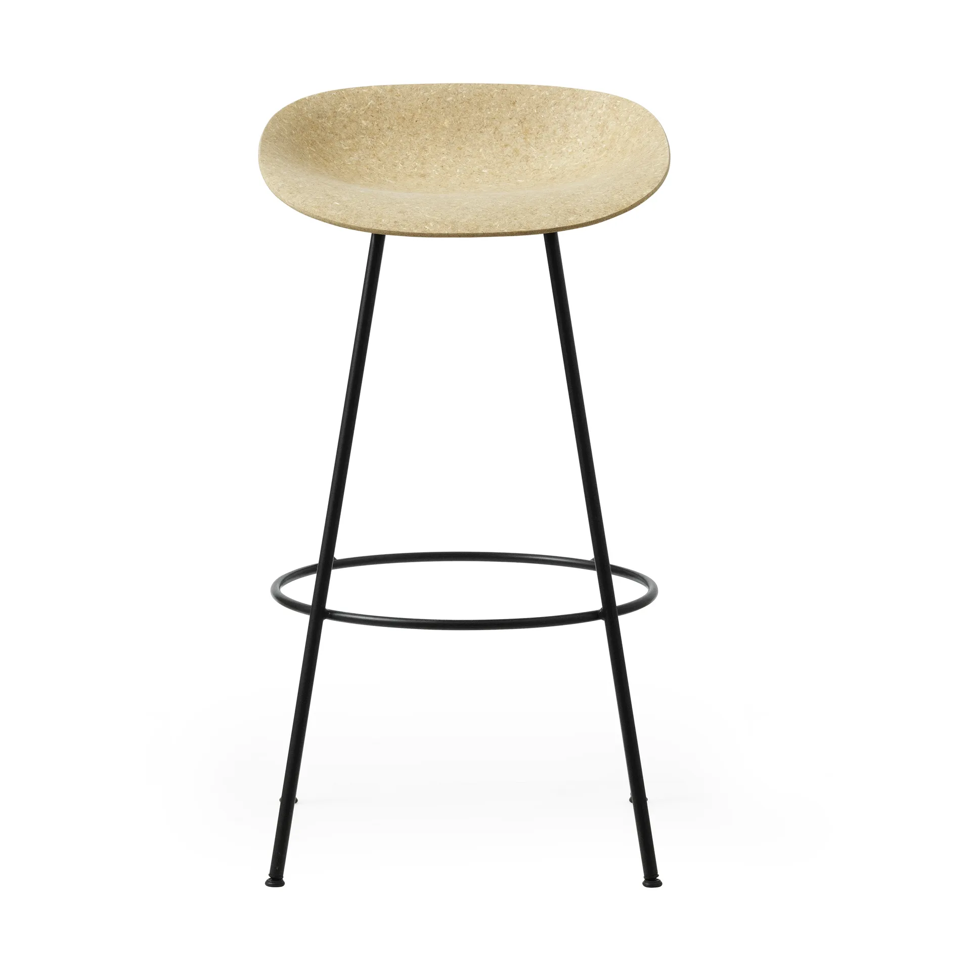 Taburete de bar Mat Barstool 75 cm, Hemp-black steel Normann Copenhagen