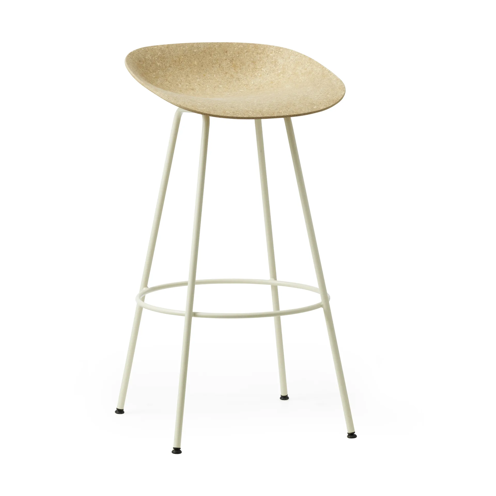 Taburete de bar Mat Barstool 75 cm, Hemp-cream steel Normann Copenhagen