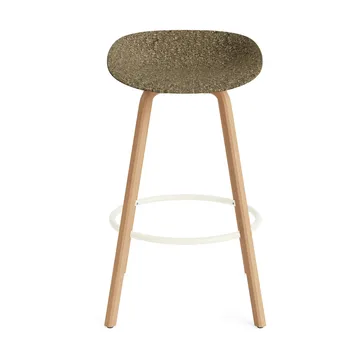 Taburete de bar Mat Barstool 75 cm - Seaweed-beech-cream steel - Normann Copenhagen