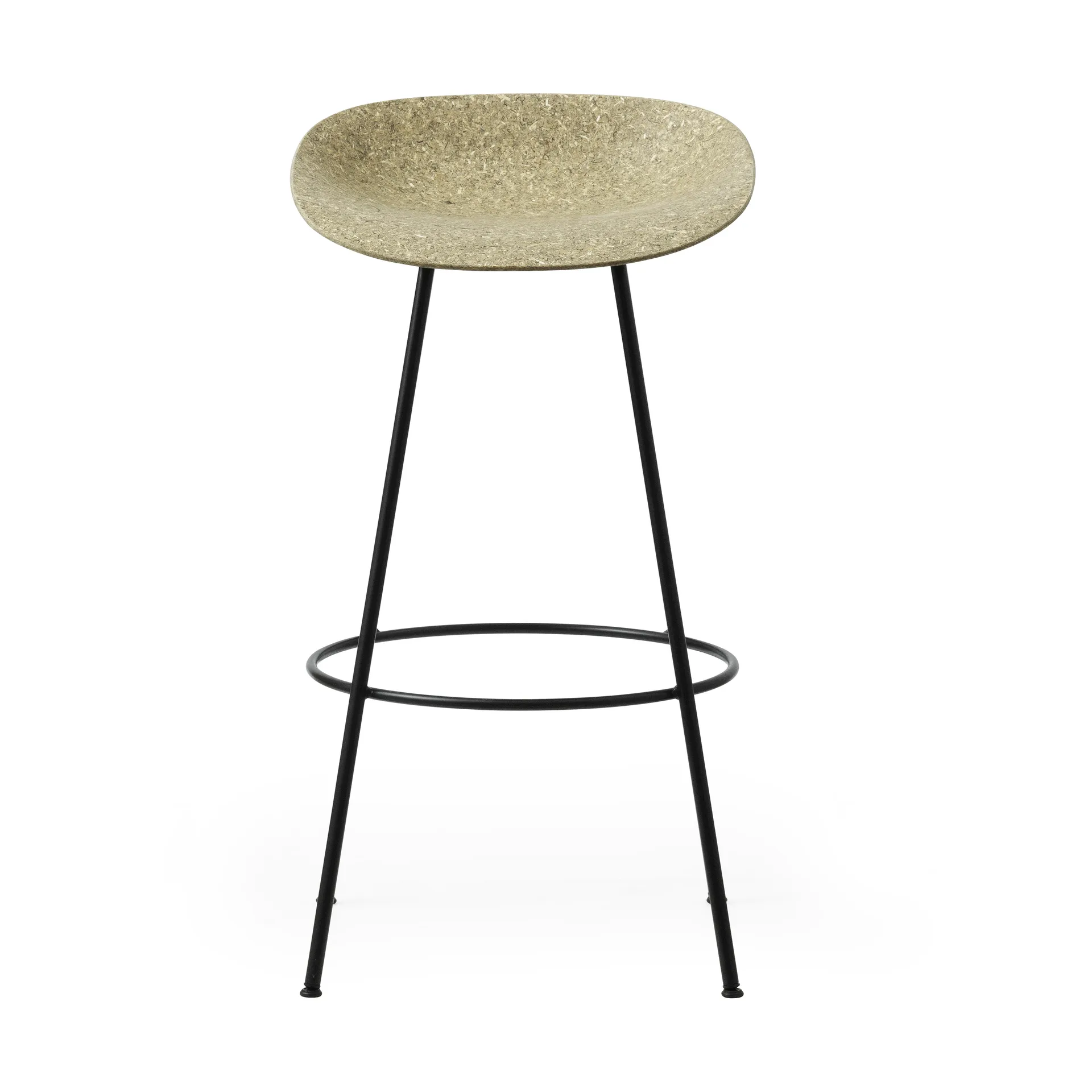 Taburete de bar Mat Barstool 75 cm, Seaweed-black steel Normann Copenhagen