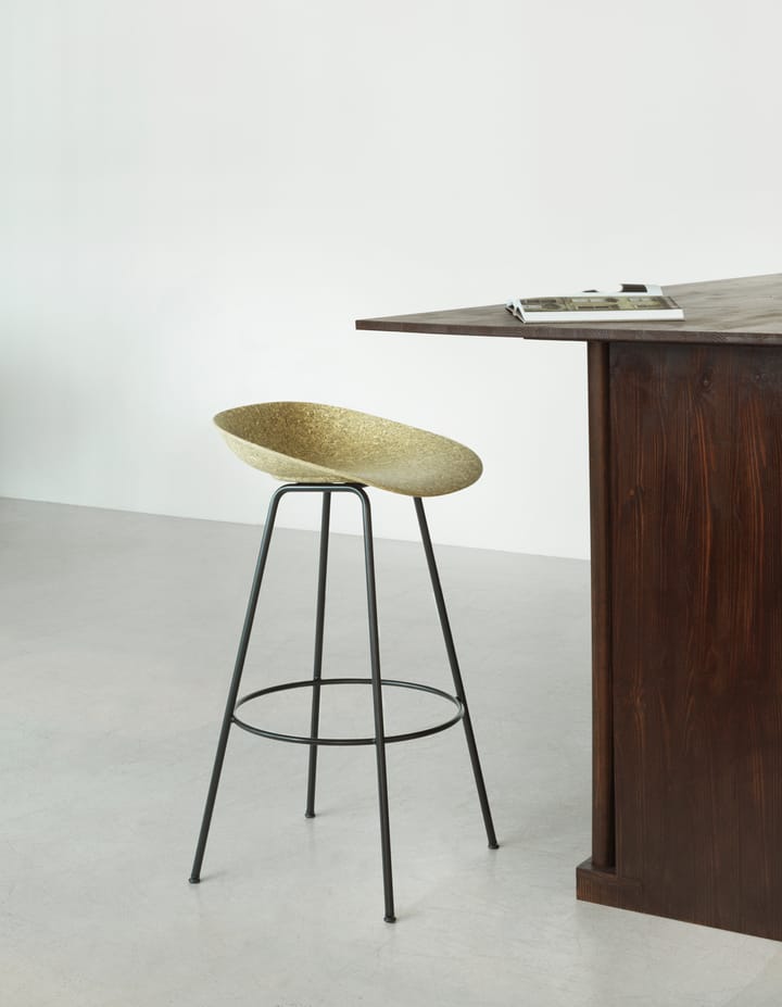 Taburete de bar Mat Barstool 75 cm, Seaweed-black steel Normann Copenhagen