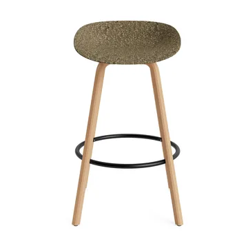 Taburete de bar Mat Barstool 75 cm - Seaweed-haya-acero negro - Normann Copenhagen