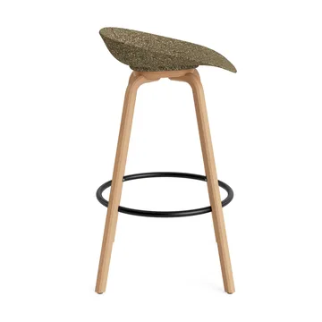 Taburete de bar Mat Barstool 75 cm - Seaweed-haya-acero negro - Normann Copenhagen