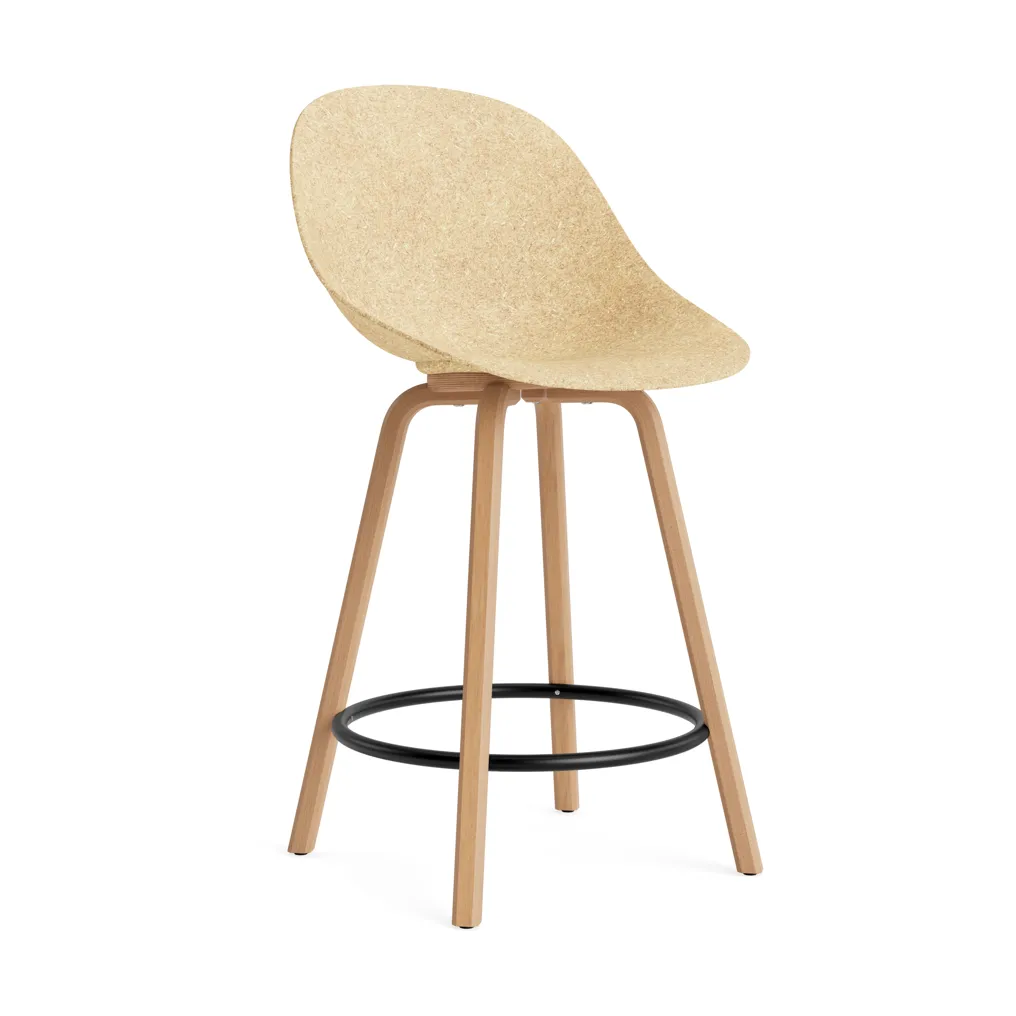 Taburete Mat Bar Chair 65 cm, Hemp-beech-black steel Normann Copenhagen