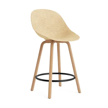 Taburete Mat Bar Chair 65 cm - Hemp-beech-black steel - Normann Copenhagen