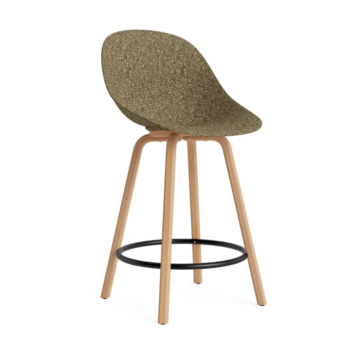 Taburete Mat Bar Chair 65 cm - Seaweed-beech-black steel - Normann Copenhagen