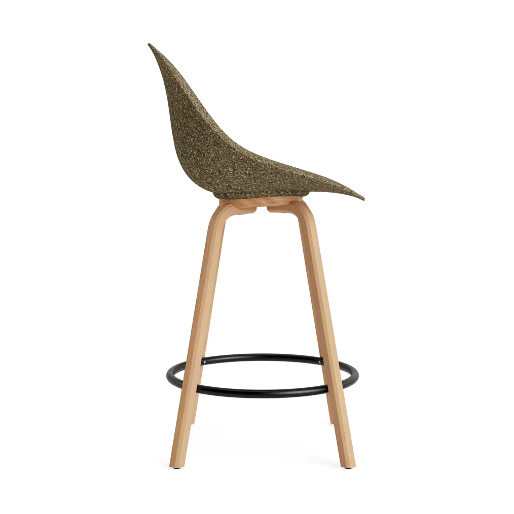 Taburete Mat Bar Chair 65 cm, Seaweed-beech-black steel Normann Copenhagen