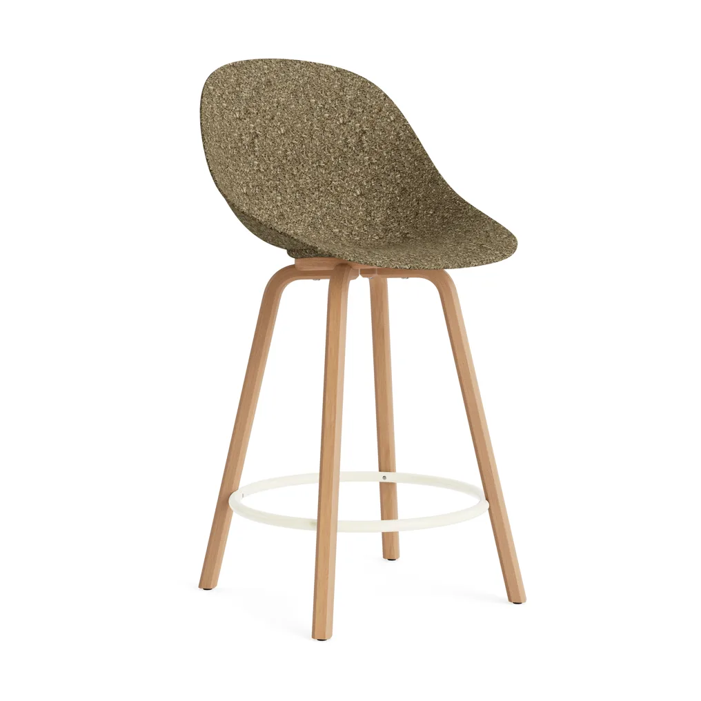 Taburete Mat Bar Chair 65 cm, Seaweed-beech-cream steel Normann Copenhagen