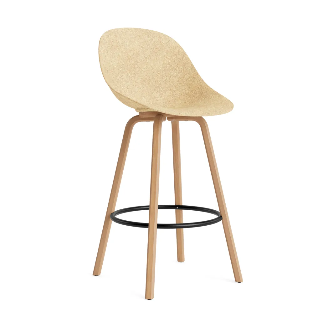 Taburete Mat Bar Chair 75 cm, Hemp-beech-black steel Normann Copenhagen