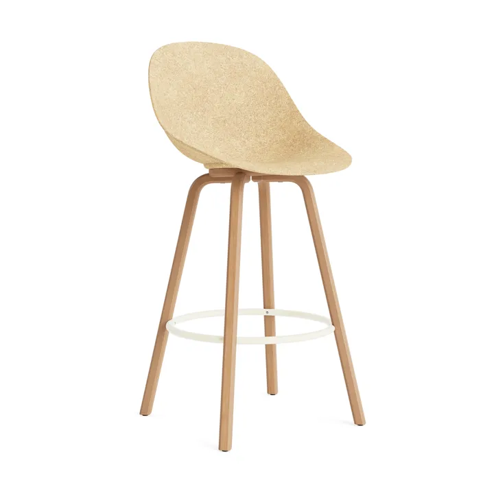 Taburete Mat Bar Chair 75 cm - Hemp-beech-cream steel - Normann Copenhagen