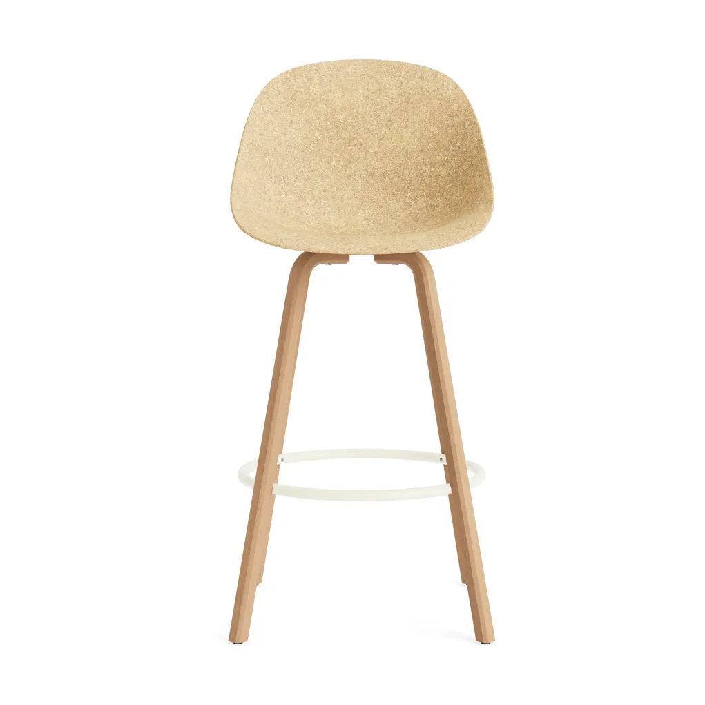 Taburete Mat Bar Chair 75 cm, Hemp-beech-cream steel Normann Copenhagen