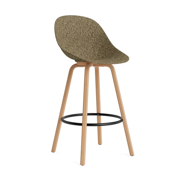 Taburete Mat Bar Chair 75 cm - Seaweed-beech-black steel - Normann Copenhagen
