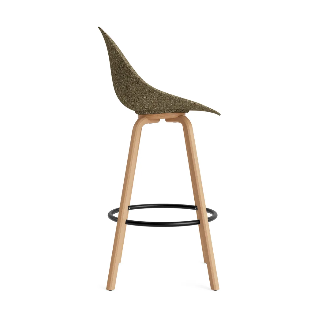 Taburete Mat Bar Chair 75 cm, Seaweed-beech-black steel Normann Copenhagen