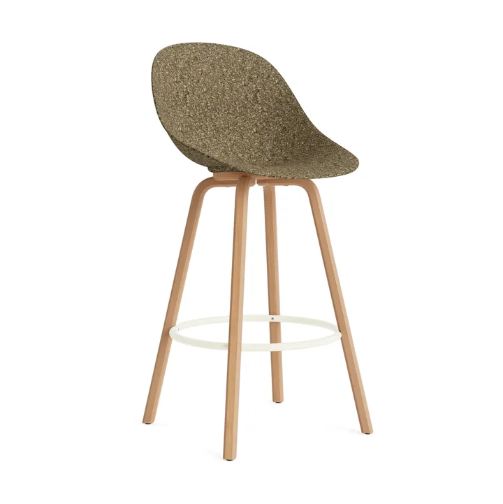 Taburete Mat Bar Chair 75 cm - Seaweed-beech-cream steel - Normann Copenhagen
