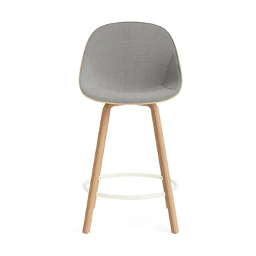Taburete Mat Bar Chair con frente tapizado 65 cm - Remix 133-hemp-haya-acero color crema - Normann Copenhagen